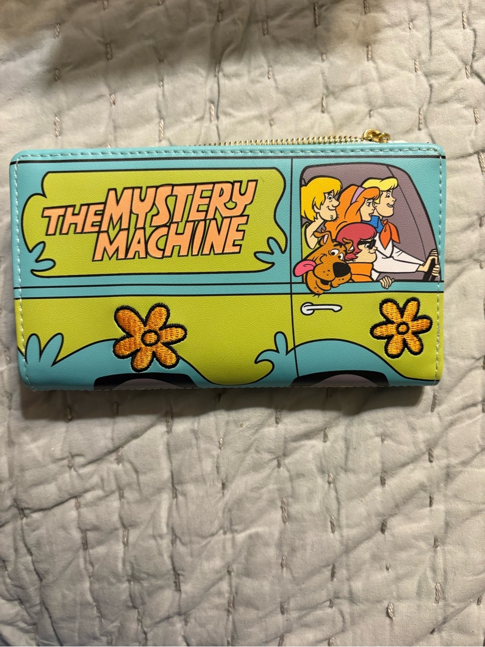 Loungefly Scooby-Doo Zip Wallet - Lime & Aqua with Orange Flower